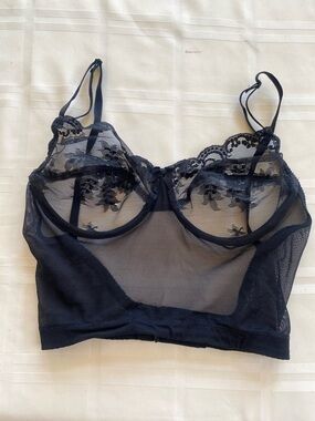 Olga Sheer Lace Low Back Bra